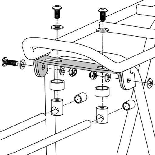 PORTE BAGAGE TUBUS ARRIERE LOGO EVO 2 PORTE BAGAGE TUBUS ARRIERE LOGO EVO – Image 2