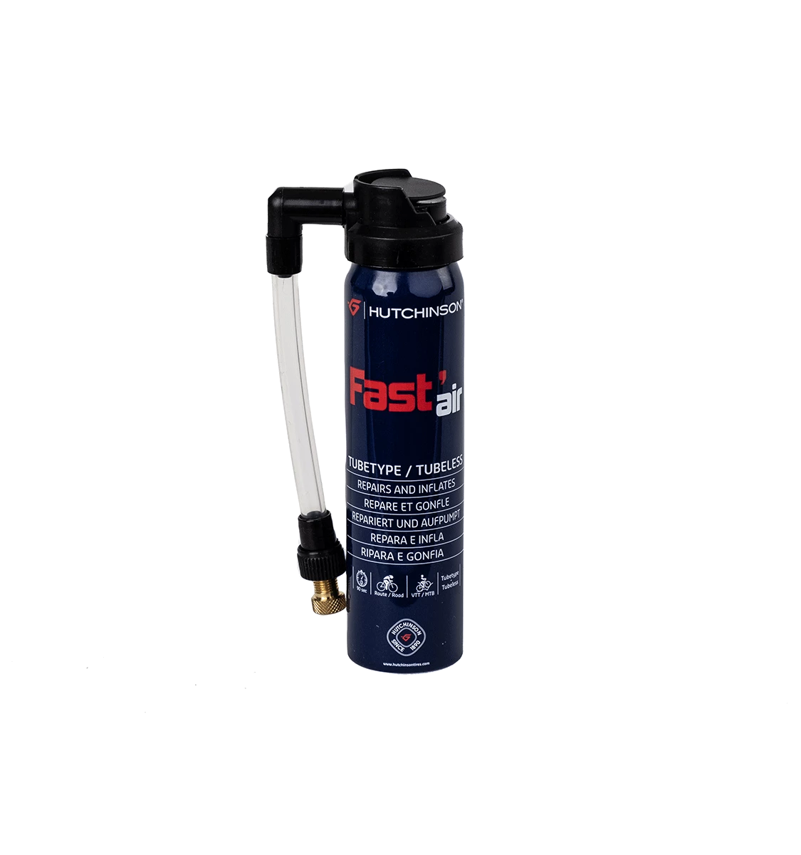 BOMBE ANTI CREVAISON HUTCHINSON FAST'AIR 125mm 1 BOMBE ANTI CREVAISON HUTCHINSON FAST'AIR 125mm