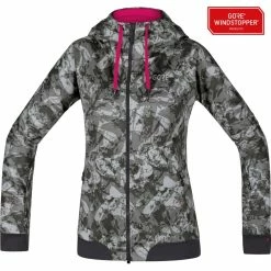 La Veste à Capuche Femme Gore Wear C5 Windstopper Trail Sur Cyclable